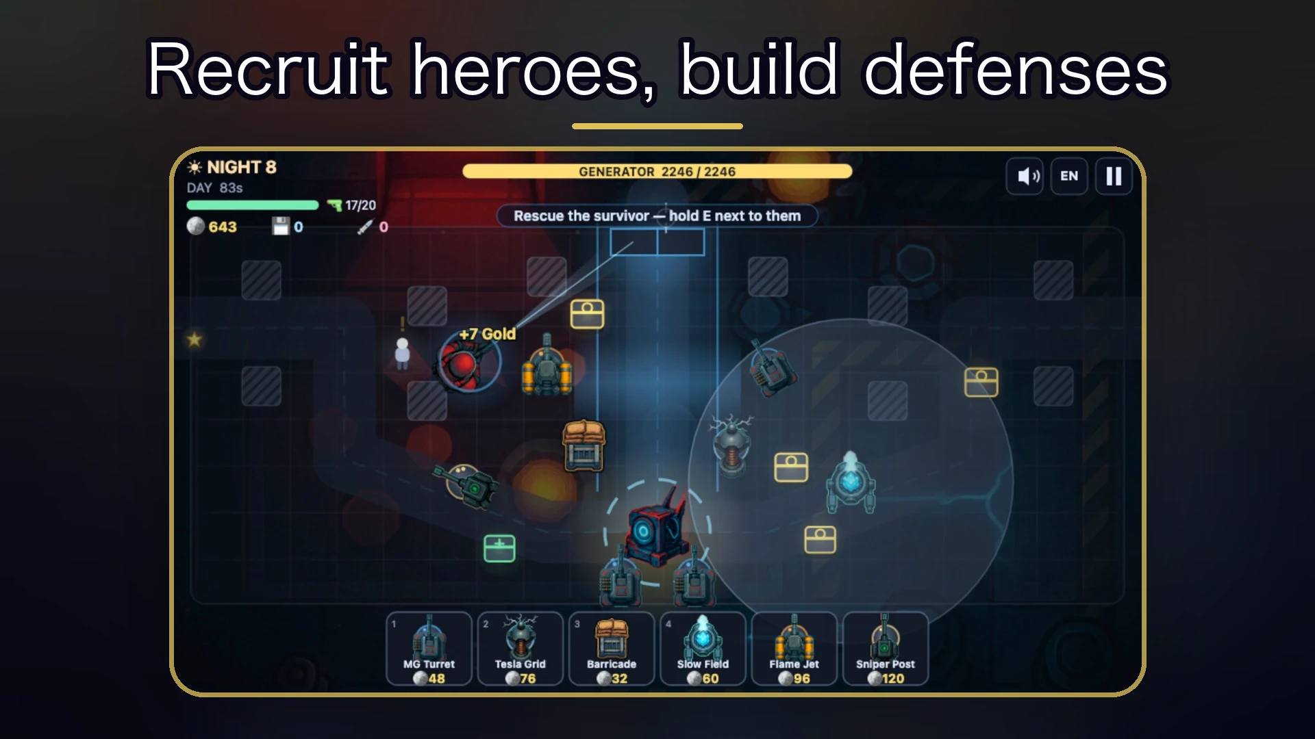 Tower Defense: Night Survival screenshot